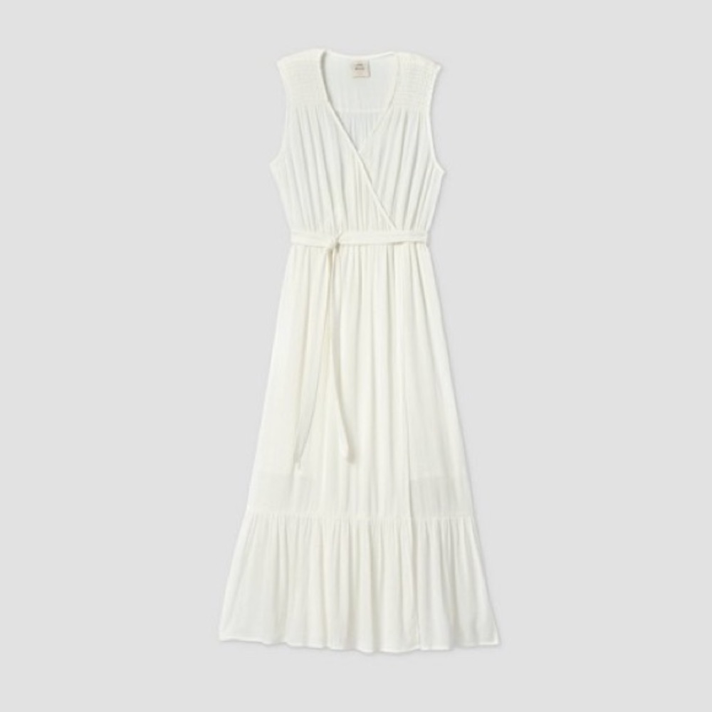 Women’s Sleeveless Kimono Dress|Knox Rose|White|XL